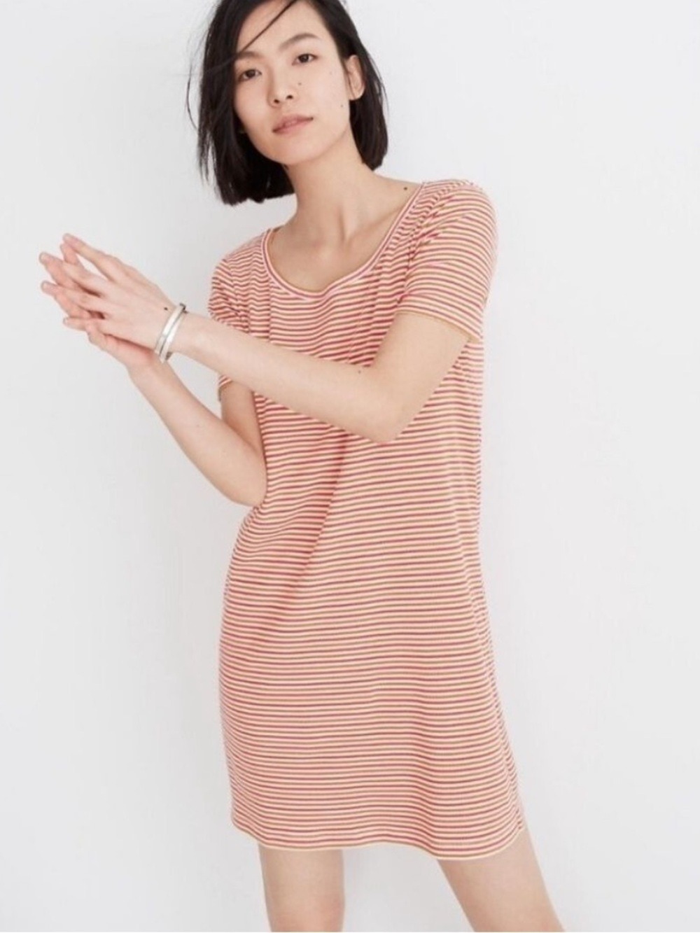 Madewell Striped Swingy Tee Dress - Size XS
